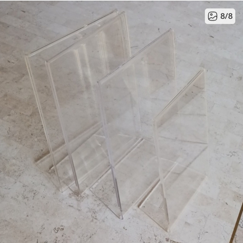 Picture Frames/ Acrylic Clear, , 3- 5x7 & 1- 4x6,,,4 Frames, New